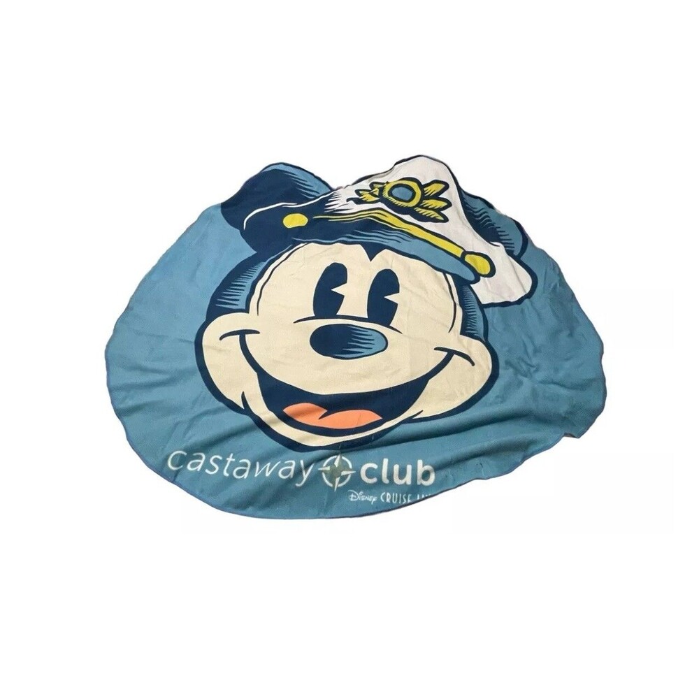 Disney Cruise Line 25th ANNIVERSARY Castaway Club Captain Mickey Beach Towel DCL